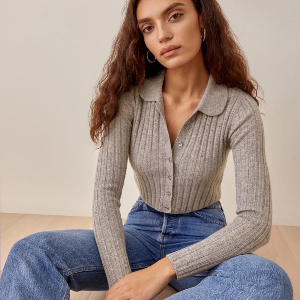 Reformation Rory Pointelle Cardigan